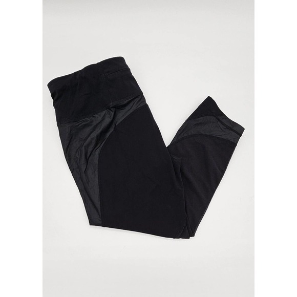 Sweaty Betty The Power Leggings Size Medium Black Mesh Inserts Zip Pocket - Picture 1 of 6